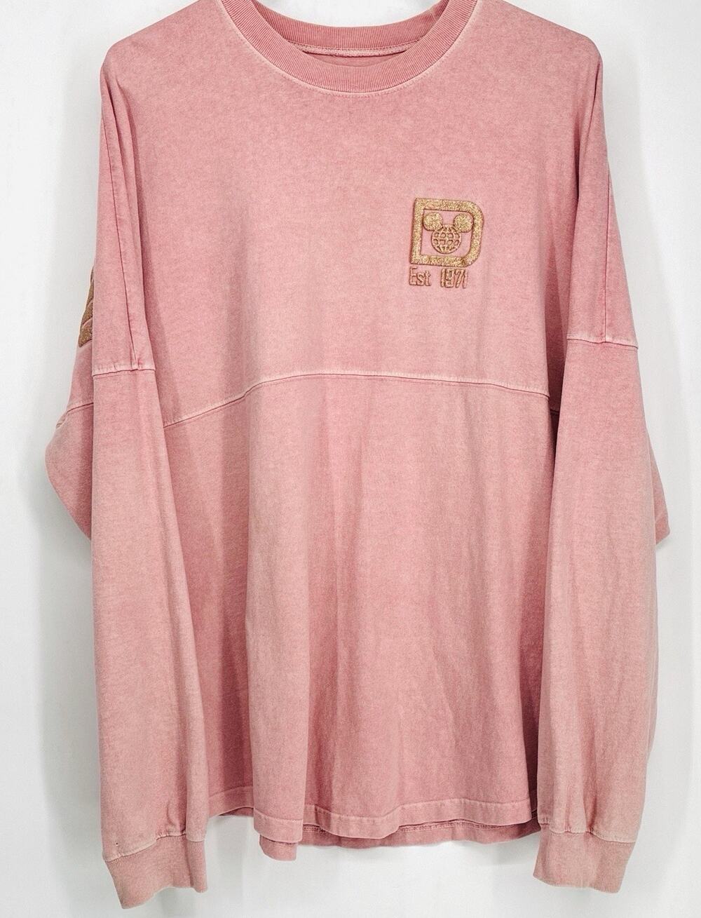 Disney Parks Spirit Jersey Millennial Pink Gold Glitter Walt Disney World L READ